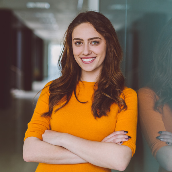 young woman smiling