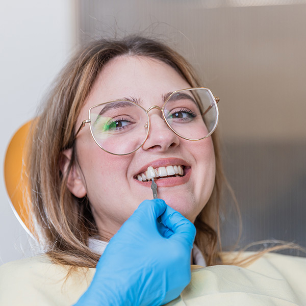 A women having a dental procedure